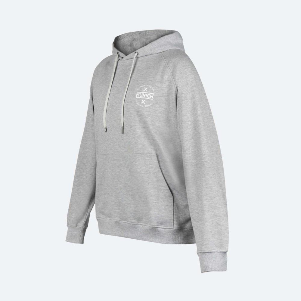 Sudadera con capucha MUNICH Classic de algodón gris - GRIS