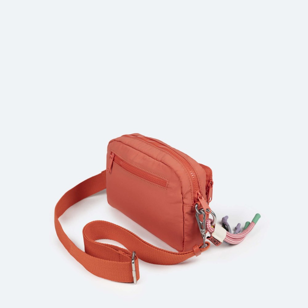 DEEP RECYCLED CROSSBODY CAMERA C/CORAL - NARANJA
