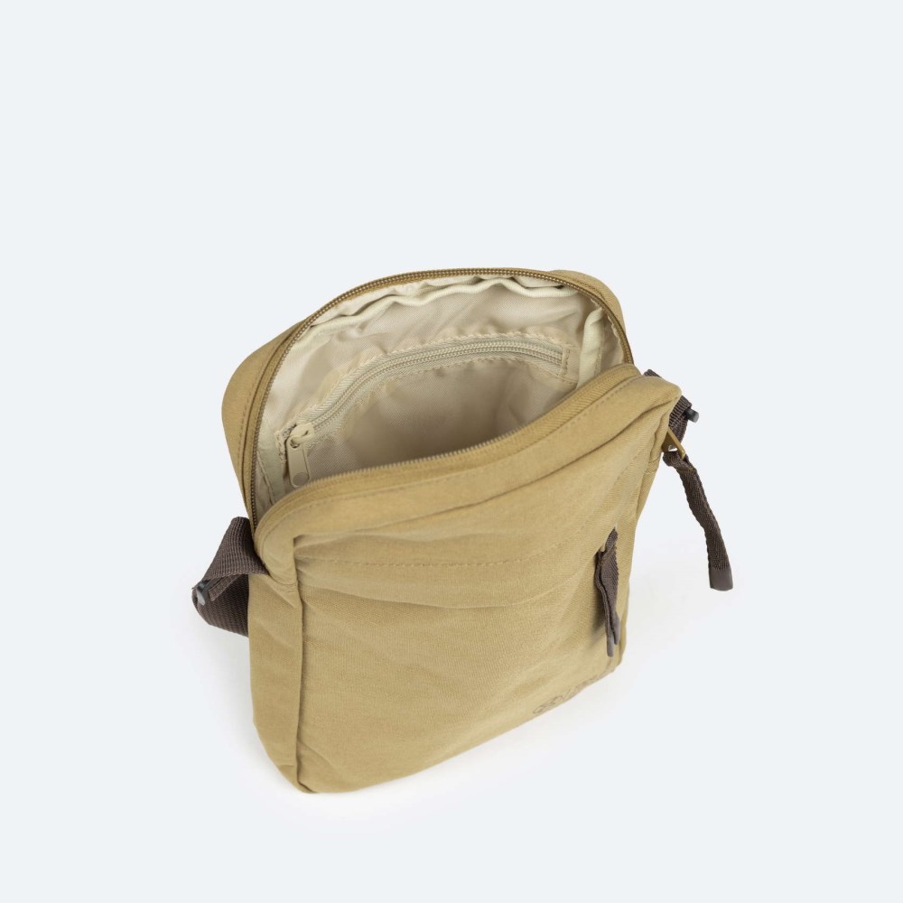 TECA RECYCLED CROSSBODY LARGE C/HONEY - CAMEL