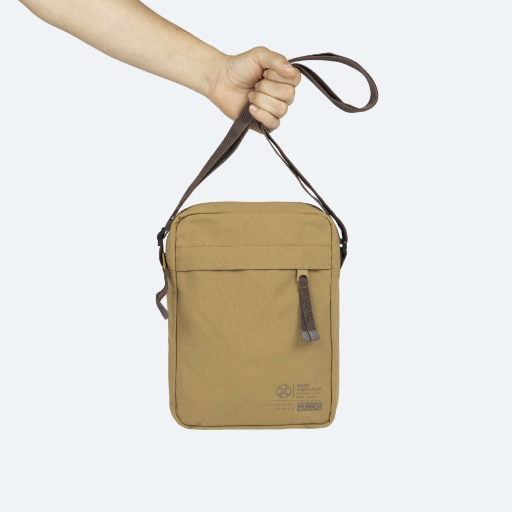 TECA RECYCLED CROSSBODY LARGE C/HONEY - CAMEL