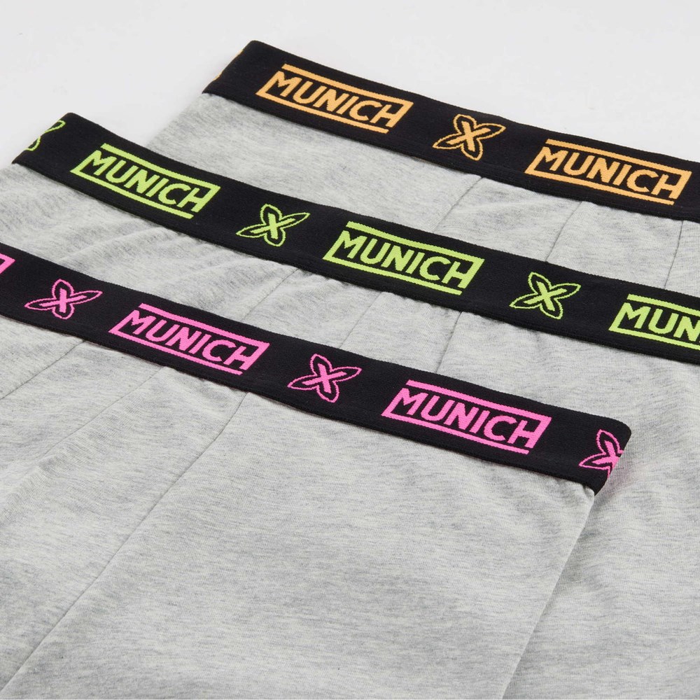 Calzonzillos MUNICH boxer de algodón-eslastano gris - 