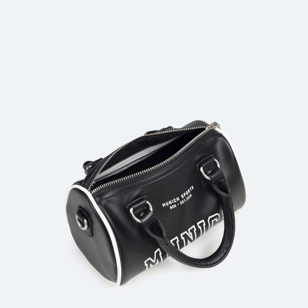 COURT CROSSBODY BARREL C/BLACK - NEGRO