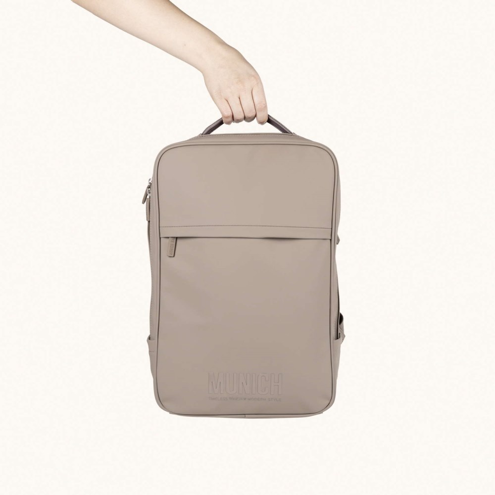 ESSENCE RECYCLED FW25 BACKPACK C/TAUPE - MARRÓN