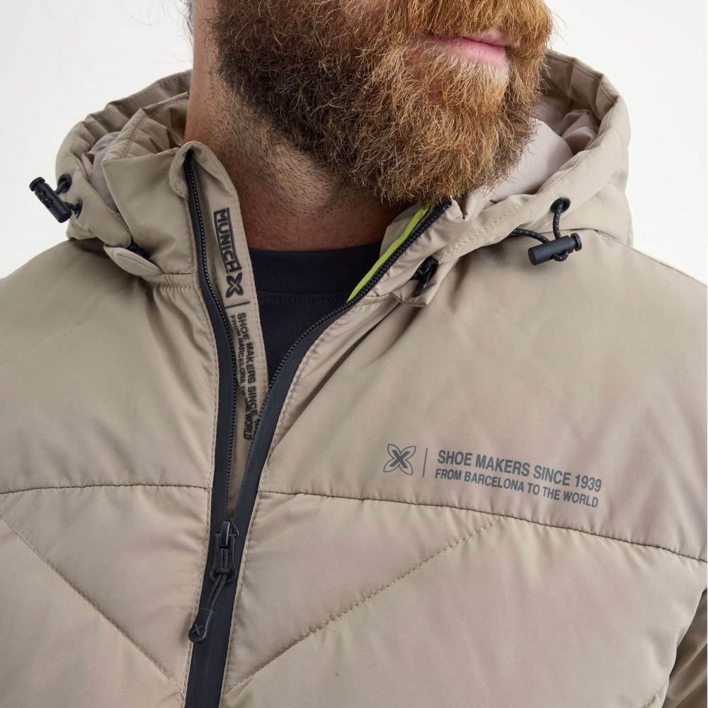 Chaqueta MUNICH Cloud lifestyle hombre de poliéster camel - MARRÓN