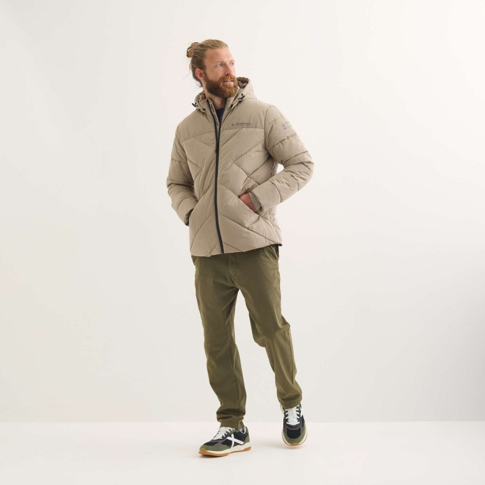 Chaqueta MUNICH Cloud lifestyle hombre de poliéster camel - MARRÓN