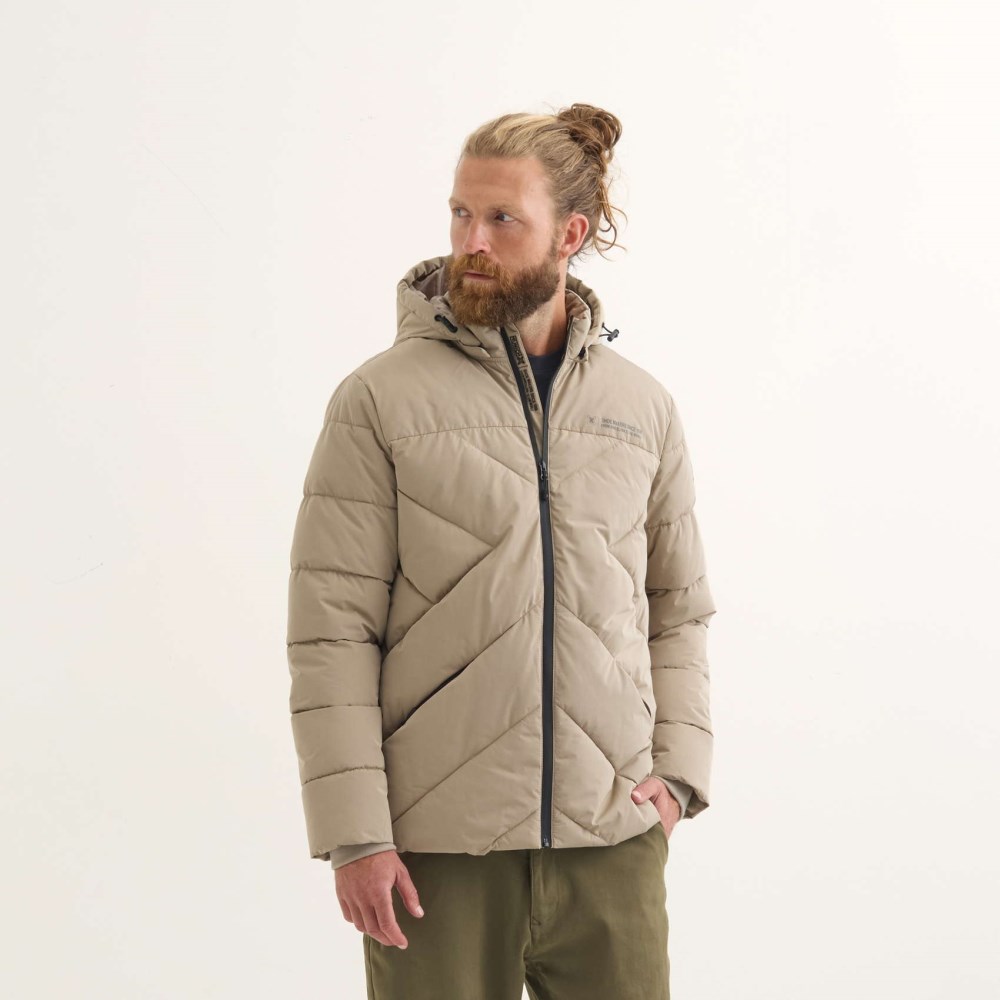 Chaqueta MUNICH Cloud lifestyle hombre de poliéster camel - MARRÓN