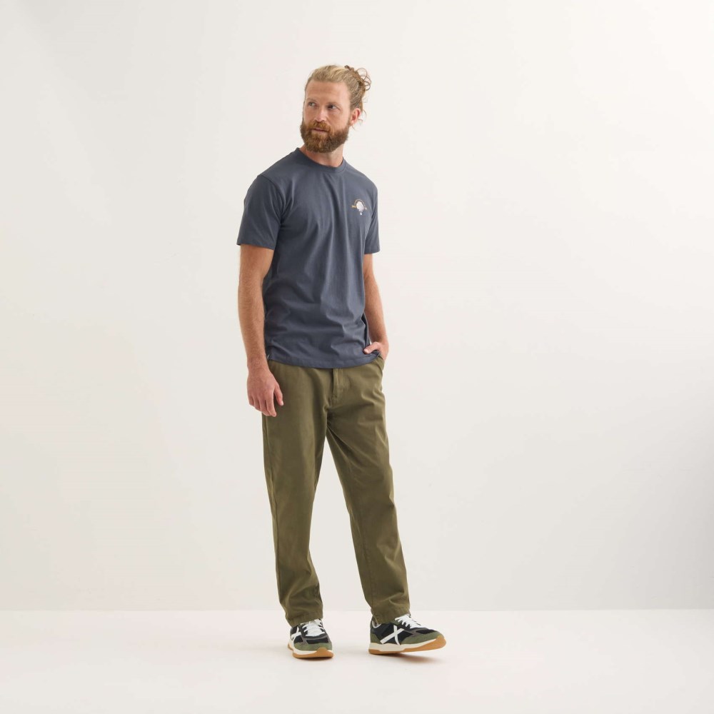 Camiseta MUNICH Reglamento lifestyle hombre de algodón orgánico antracita - GRIS