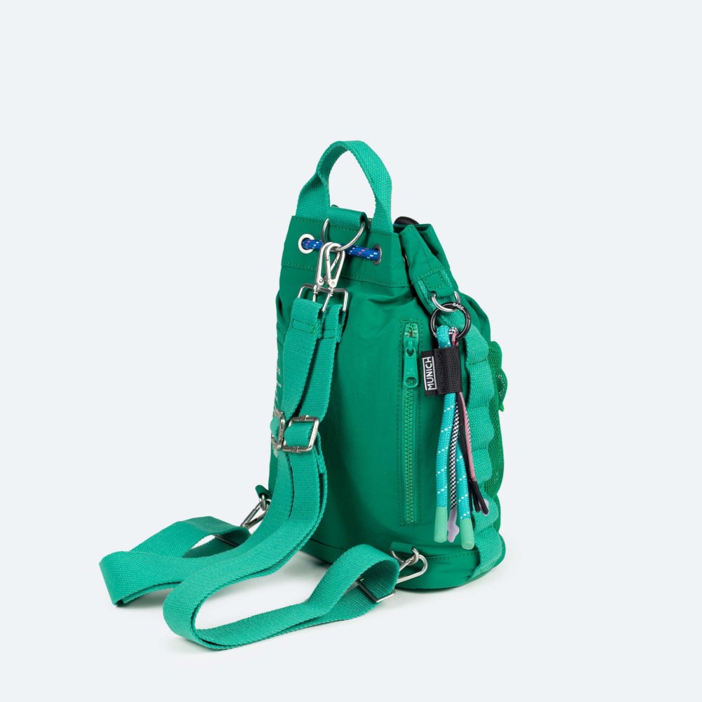 DEEP RECYCLED DRAWSTRING BACKPACK C/GREEN - VERDE