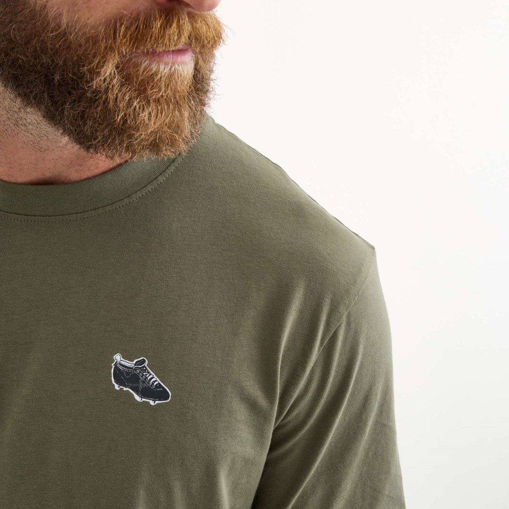 Camiseta MUNICH Brench lifestyle hombre de algodón orgánico khaki - VERDE