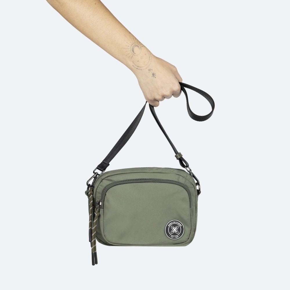 SHALLOW CROSSBODY CAMERA C/GREEN - VERDE