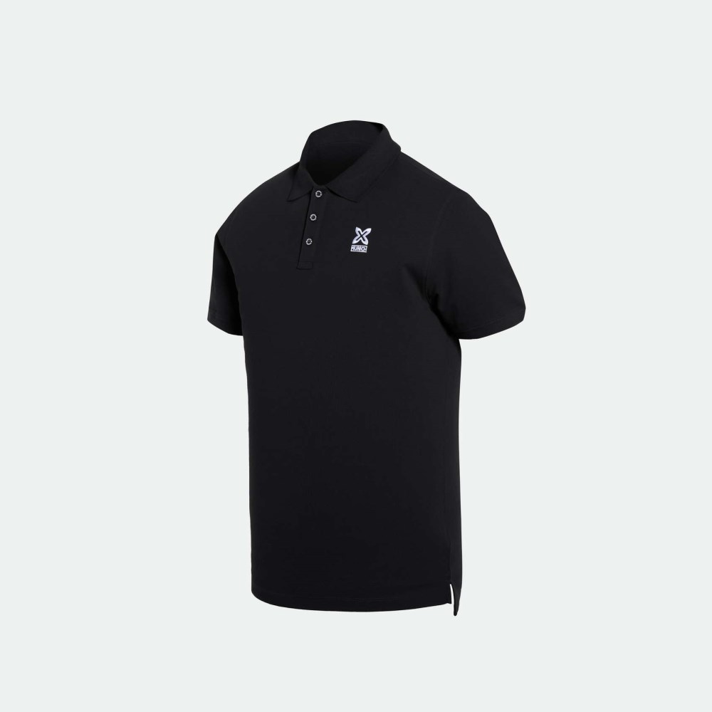 Polo MUNICH de algodón negro - NEGRO