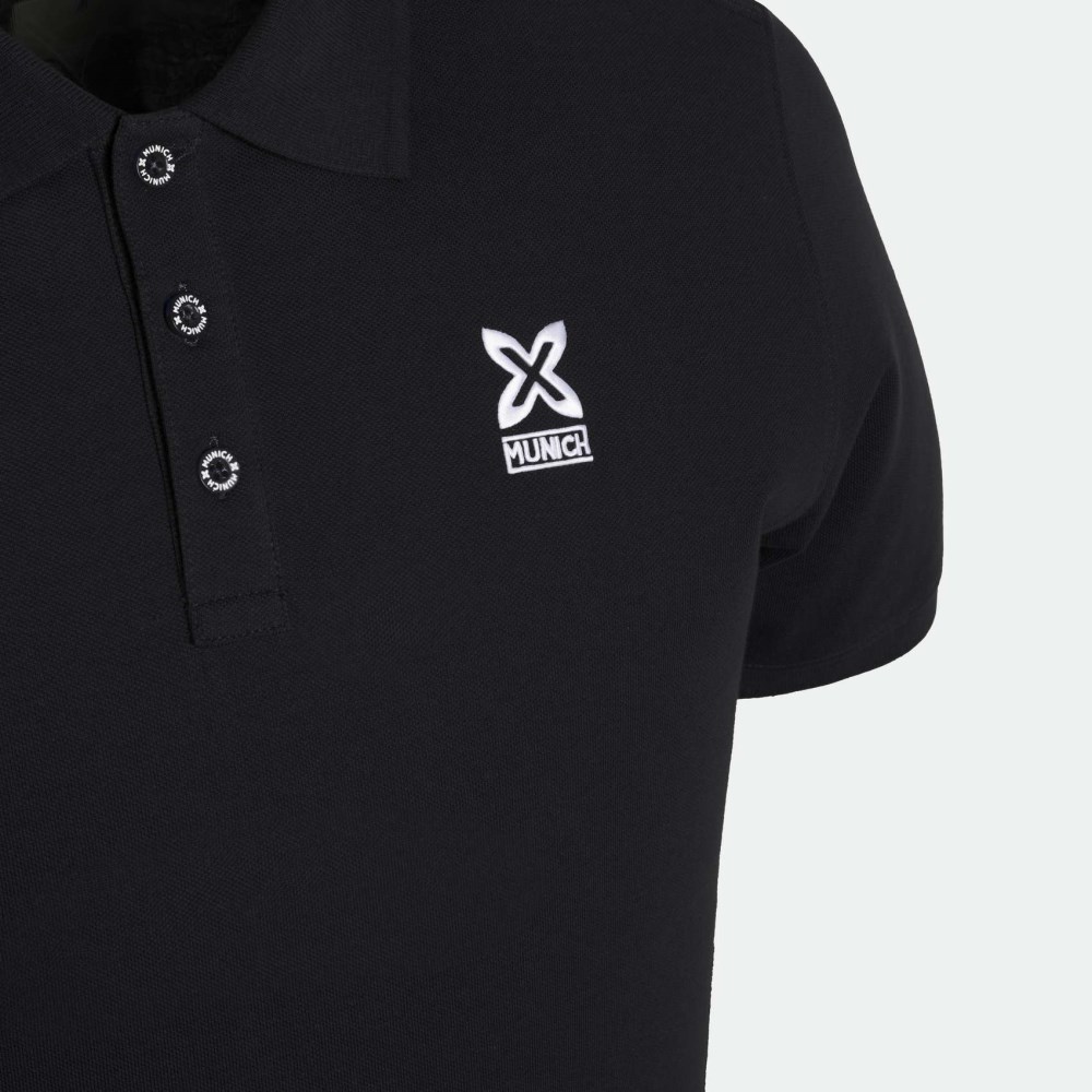 Polo MUNICH de algodón negro - NEGRO