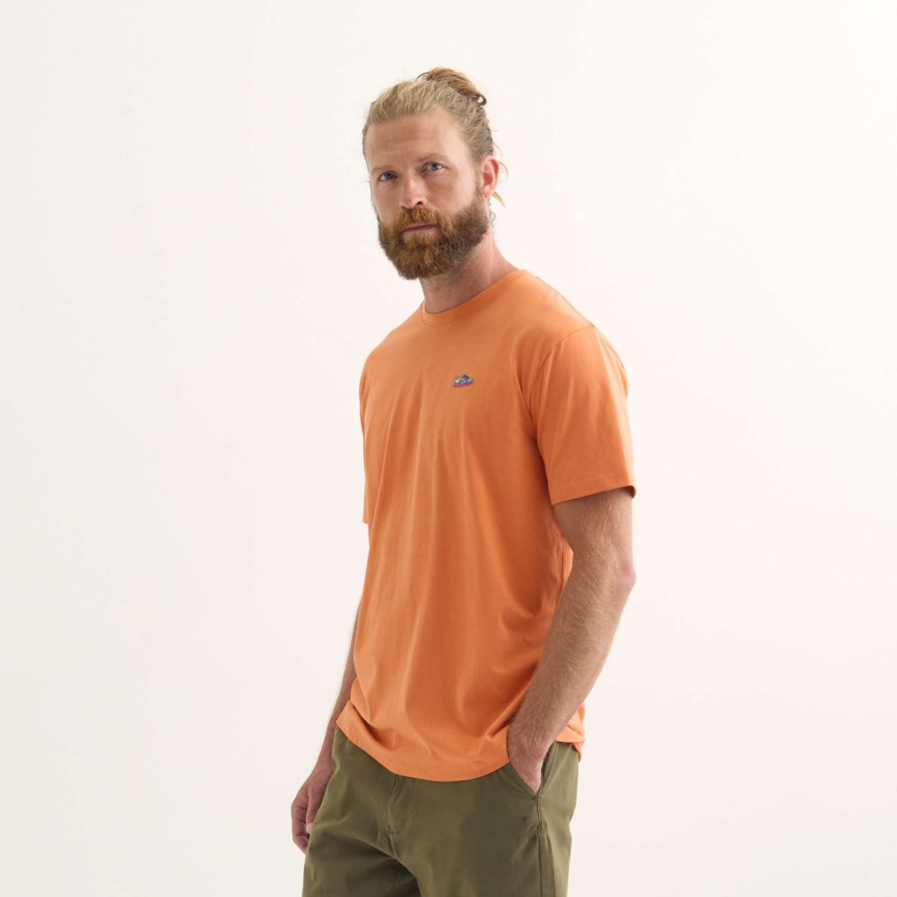 Camiseta MUNICH Heritage lifestyle hombre de algodón orgánico naranja - NARANJA