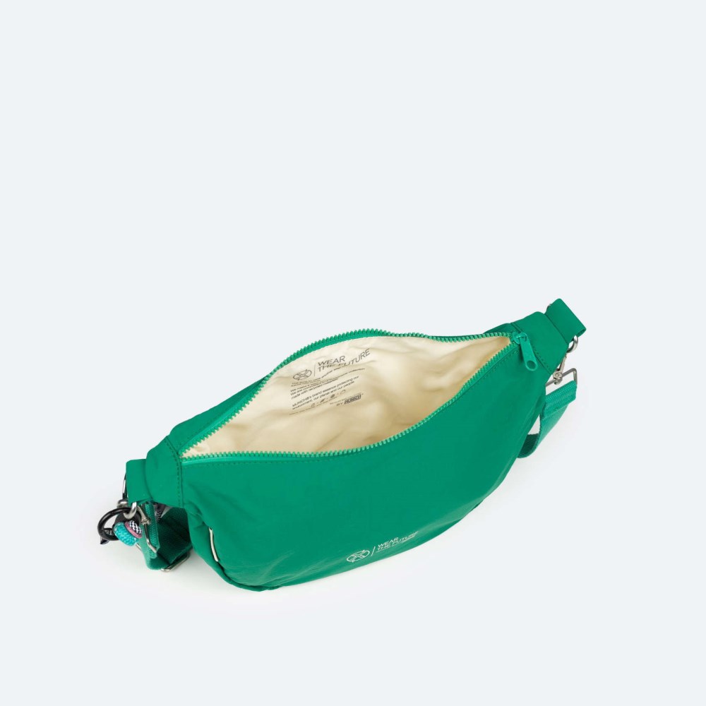 DEEP RECYCLED CROSSBODY BAGUETTE C/GREEN - VERDE