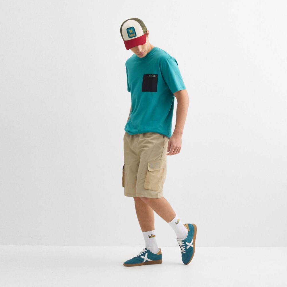 Bermuda MUNICH Trek streetwear de nylon camel - CAMEL