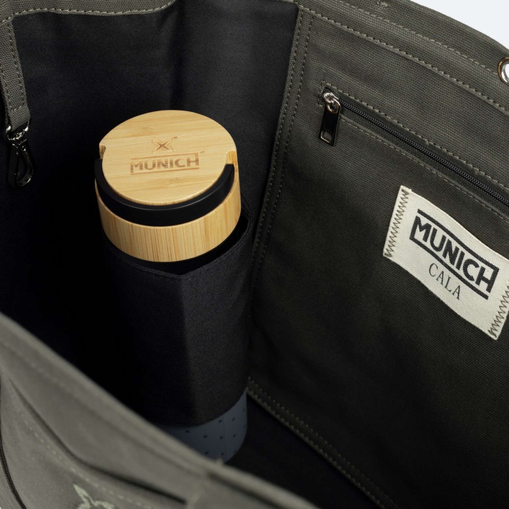 CALA SHOPPER C/KHAKI + FUCSIA - CAQUI