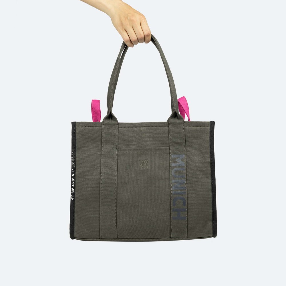 CALA SHOPPER C/KHAKI + FUCSIA - CAQUI