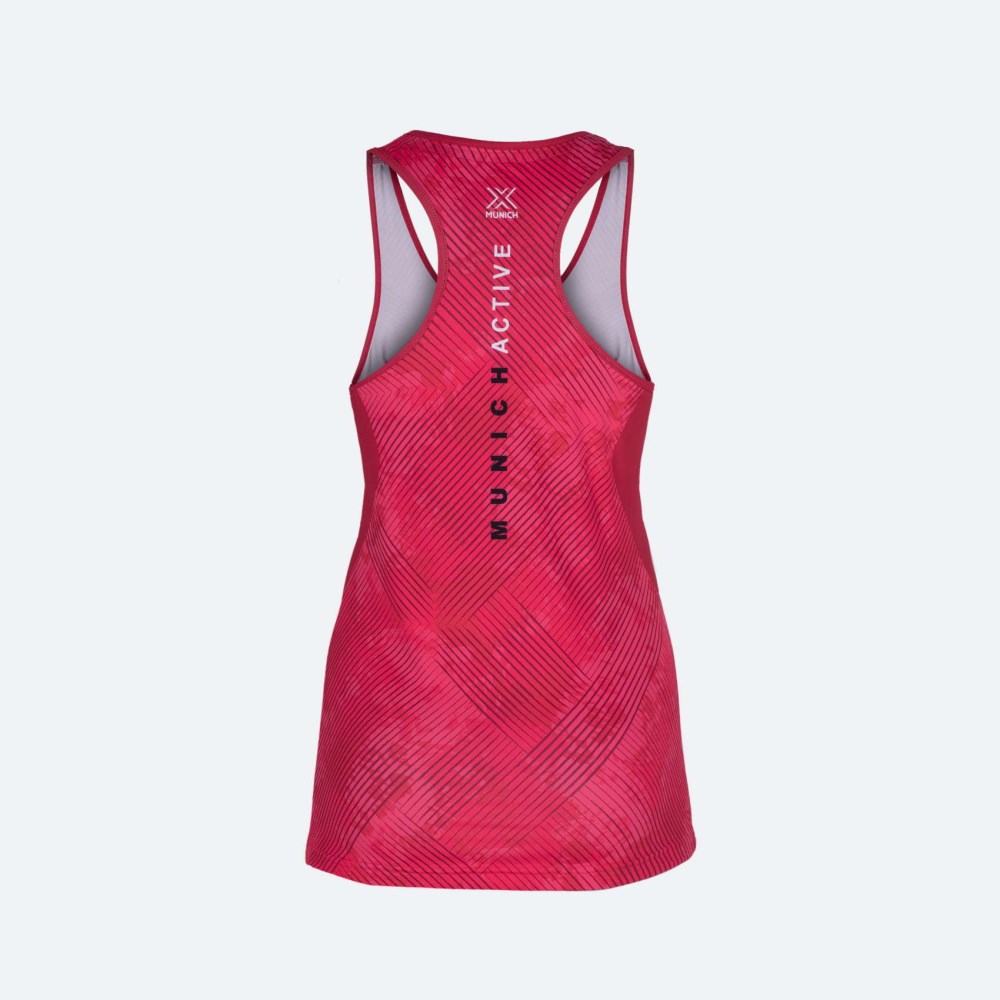 Camiseta sin mangas MUNICH Top Club de poliéster-elastano rosa - ROSA