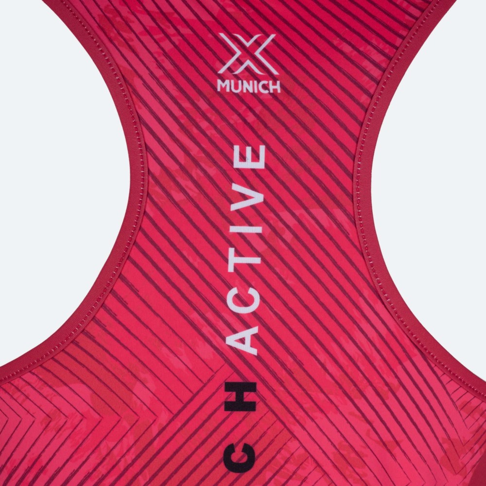 Camiseta sin mangas MUNICH Top Club de poliéster-elastano rosa - ROSA