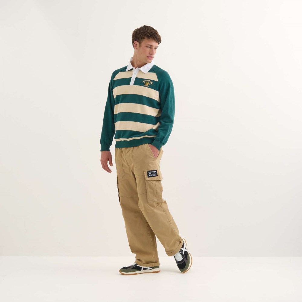 Polo MUNICH Stanford streetwear hombre de algodón orgánico verde - VERDE