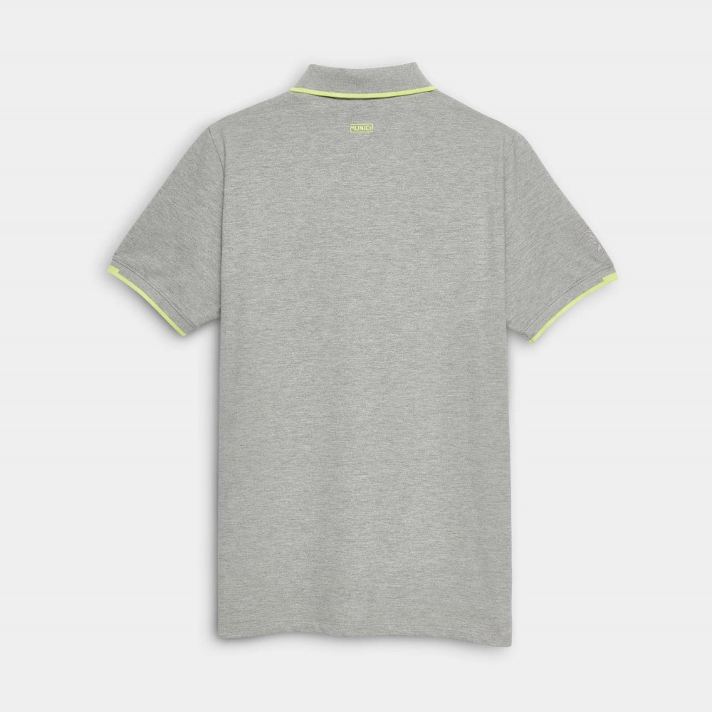 Polo MUNICH slam lifestyle de algodón organico-viscosa gris - GRIS