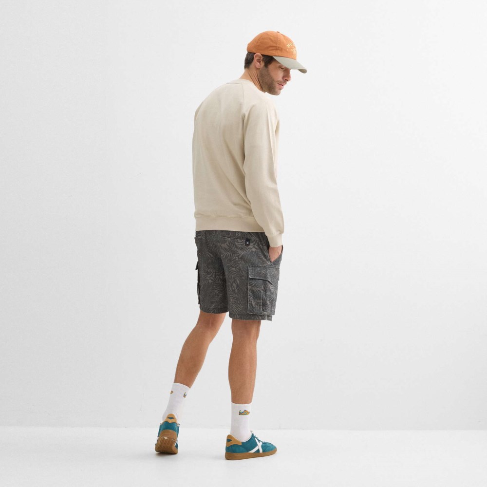 Sudadera MUNICH Crew lifestyle de algodón beige - BEIGE