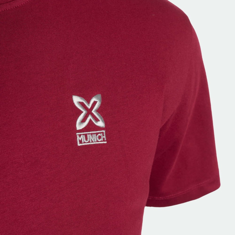 Camiseta MUNICH básica de algodón vino - BURDEOS