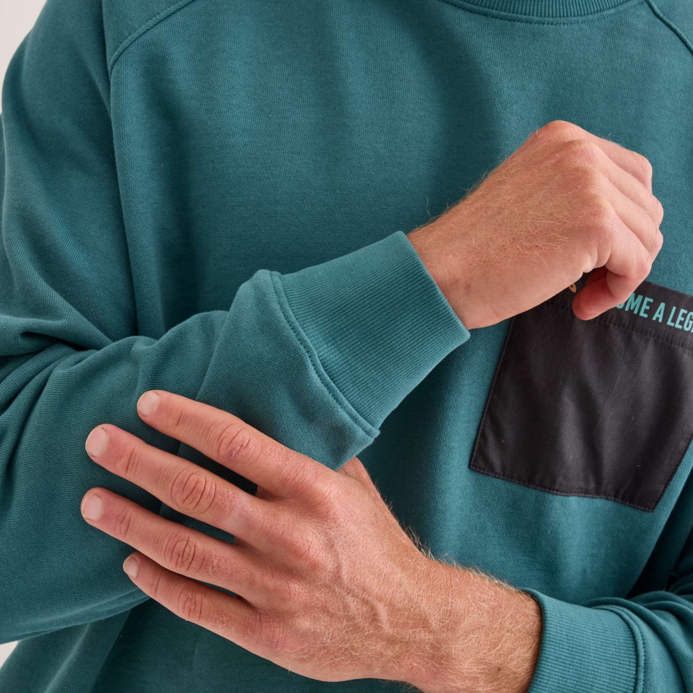 Sudadera MUNICH Sotil lifestyle hombre de algodón orgánico verde - VERDE