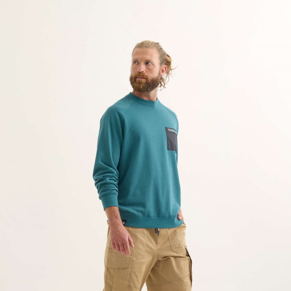 Sudadera MUNICH Sotil lifestyle hombre de algodón orgánico verde - VERDE