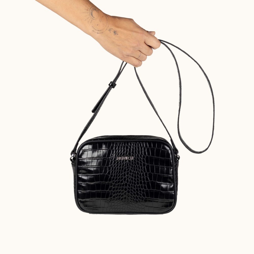 BLOCK CROCO FW25 CROSSBODY CAMERA C/BLACK - NEGRO