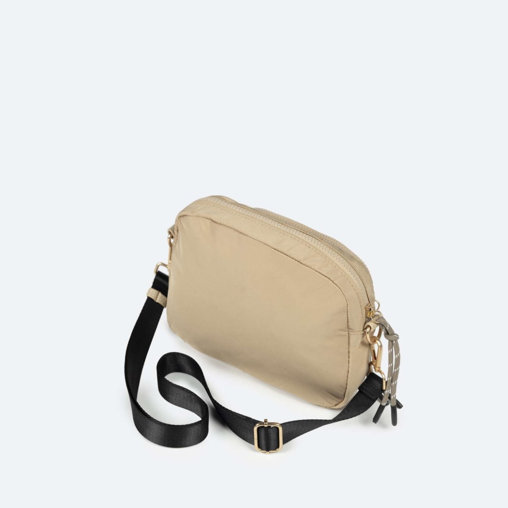 SHALLOW CROSSBODY CAMERA C/BEIGE - BEIGE