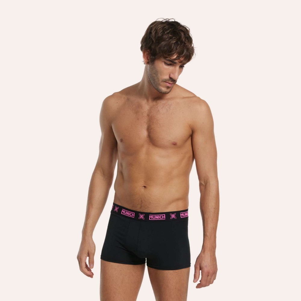 Calzonzillos MUNICH boxer de algodón-eslastano negro - 