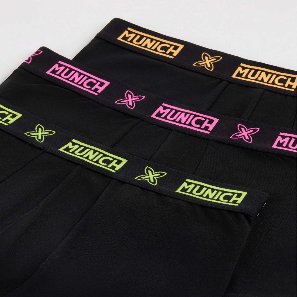 Calzonzillos MUNICH boxer de algodón-eslastano negro - 