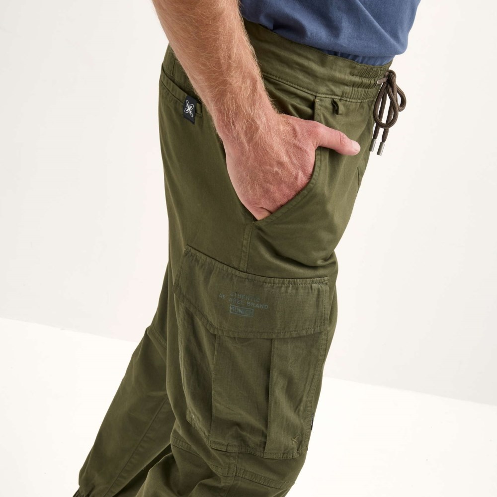 Pantalón MUNICH Cargo explore lifestyle de algodón-elastano khaki - CAQUI