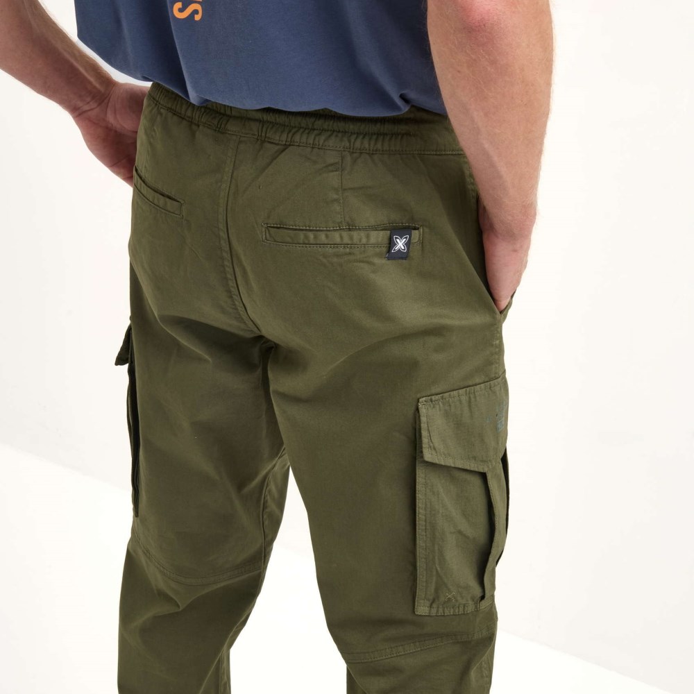 Pantalón MUNICH Cargo explore lifestyle de algodón-elastano khaki - CAQUI