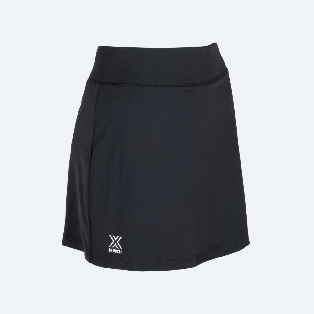 Falda MUNICH Winner de poliéster-elastano negro - NEGRO