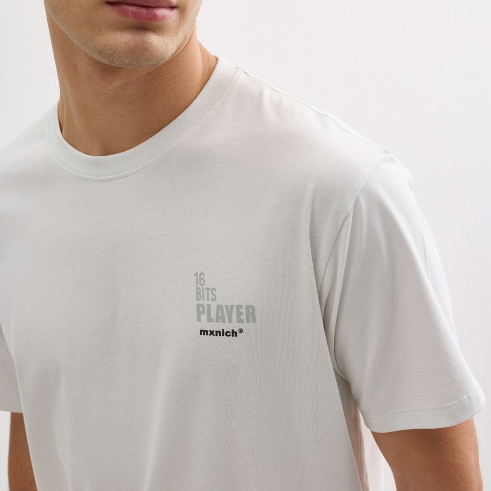 Camiseta oversize MUNICH streetwear de algodón orgánico blanca - BLANCO