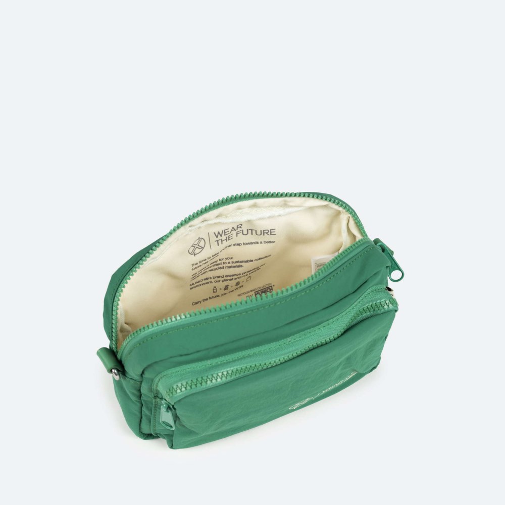 DEEP RECYCLED CROSSBODY CAMERA C/GREEN - VERDE