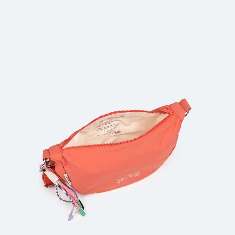 DEEP RECYCLED CROSSBODY BAGUETTE C/CORAL - NARANJA