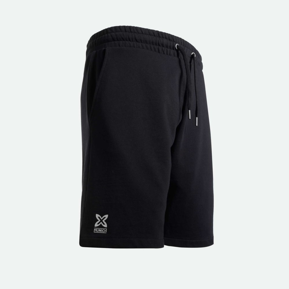 Pantalón corto MUNICH de algodón negro - NEGRO