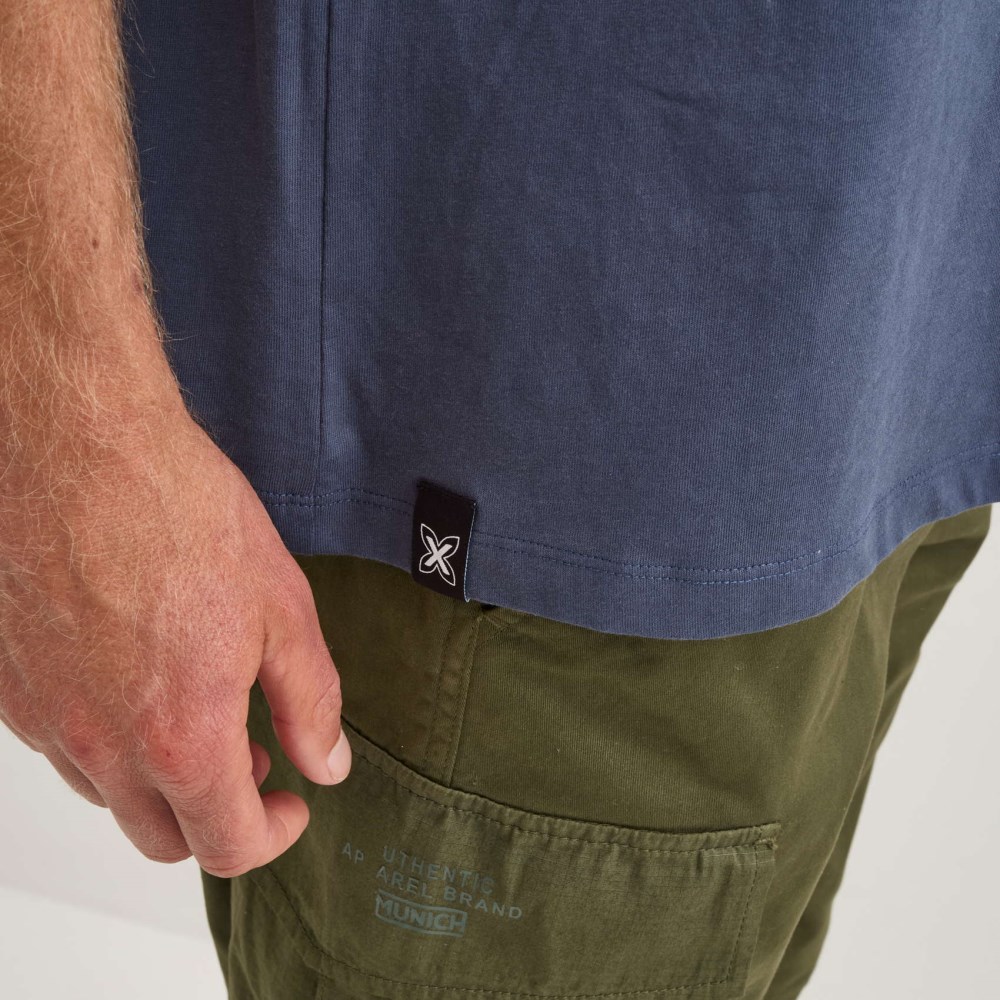 Camiseta MUNICH Compass lifestyle hombre de algodón orgánico navy - AZUL