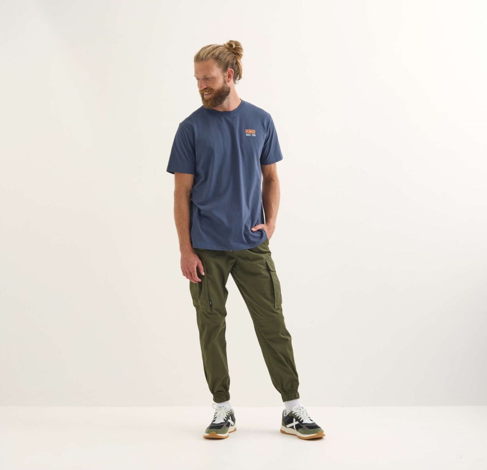 Camiseta MUNICH Compass lifestyle hombre de algodón orgánico navy - AZUL