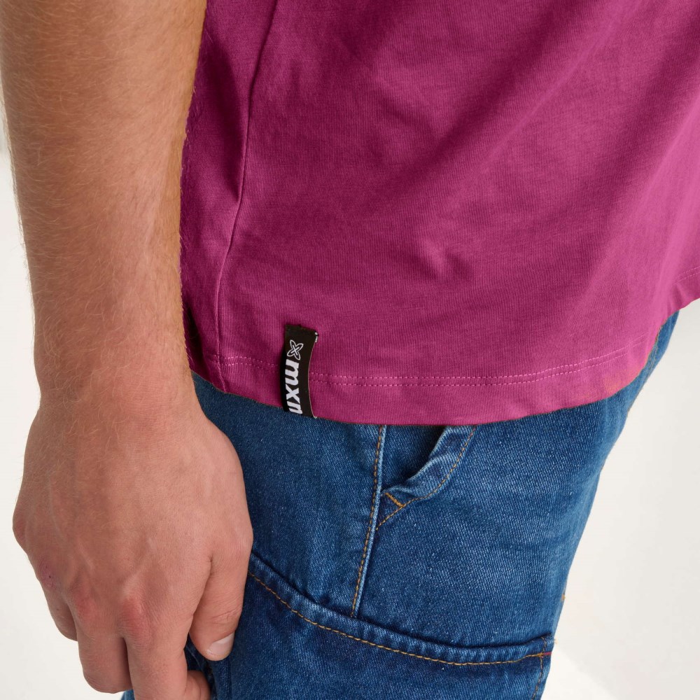 Camiseta MUNICH ollie streetwear hombre de algodón orgánico fucsia - ROSA