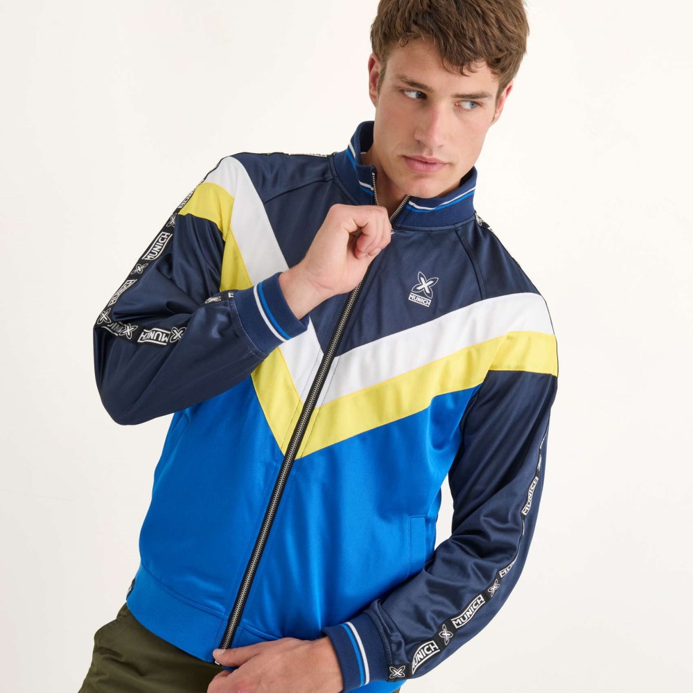 Chaqueta MUNICH Scudetto streetwear hombre de poliéster multicolor - AZUL