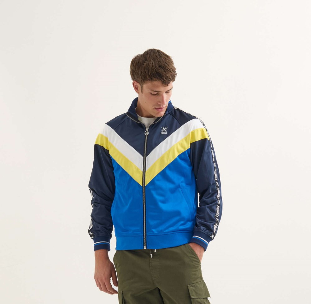 Chaqueta MUNICH Scudetto streetwear hombre de poliéster multicolor - AZUL