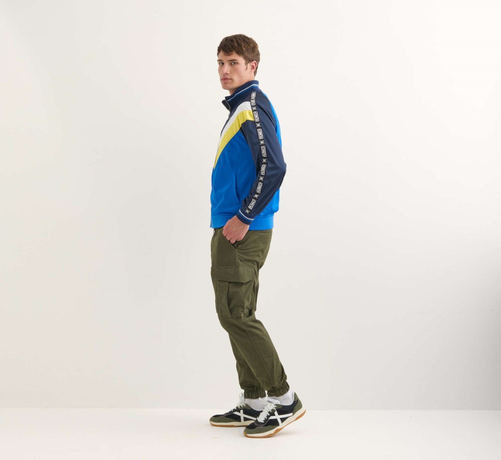 Chaqueta MUNICH Scudetto streetwear hombre de poliéster multicolor - AZUL