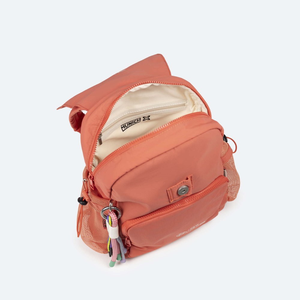 DEEP RECYCLED BACKPACK C/CORAL - NARANJA