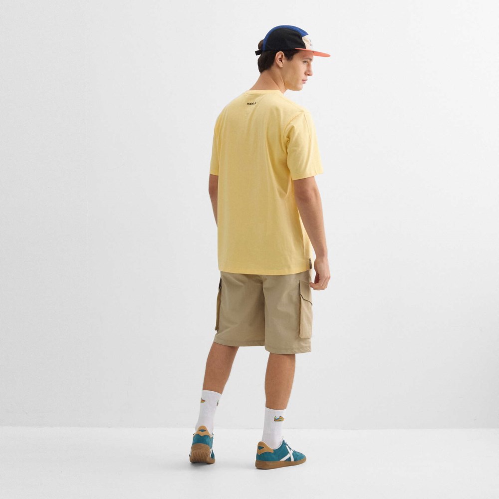 Camiseta oversize MUNICH streetwear de algodón orgánico amarillo - AMARILLO