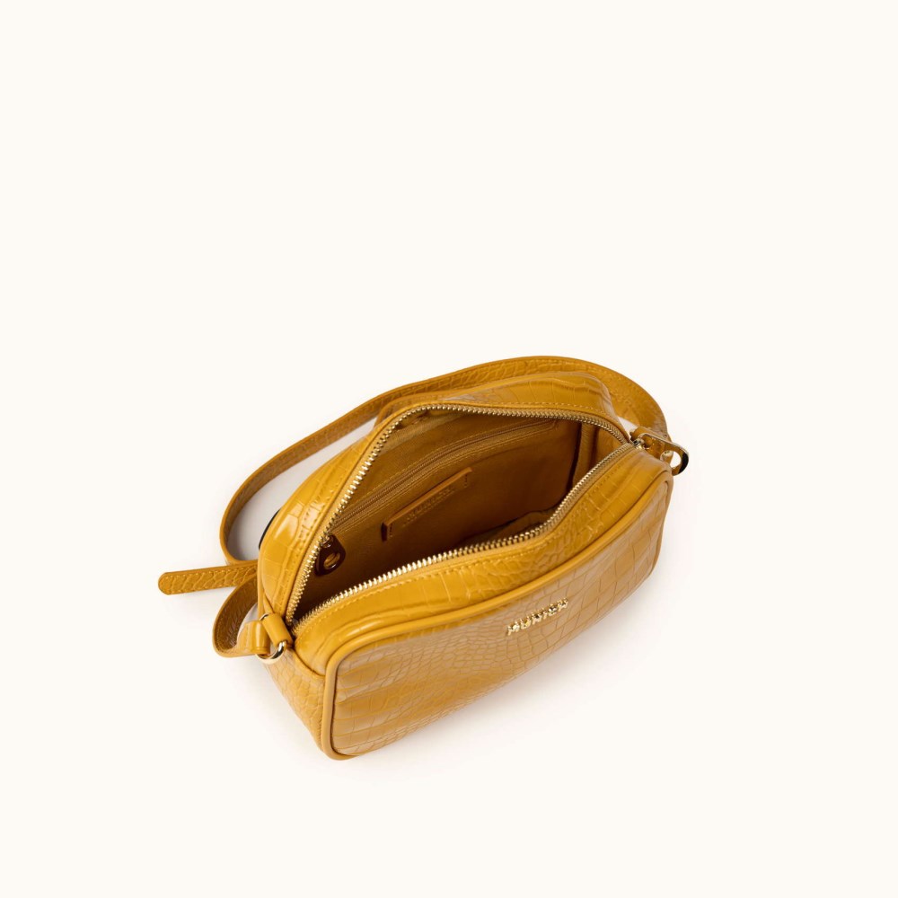 BLOCK CROCO FW25 CROSSBODY CAMERA C/MOUSTARD - AMARILLO