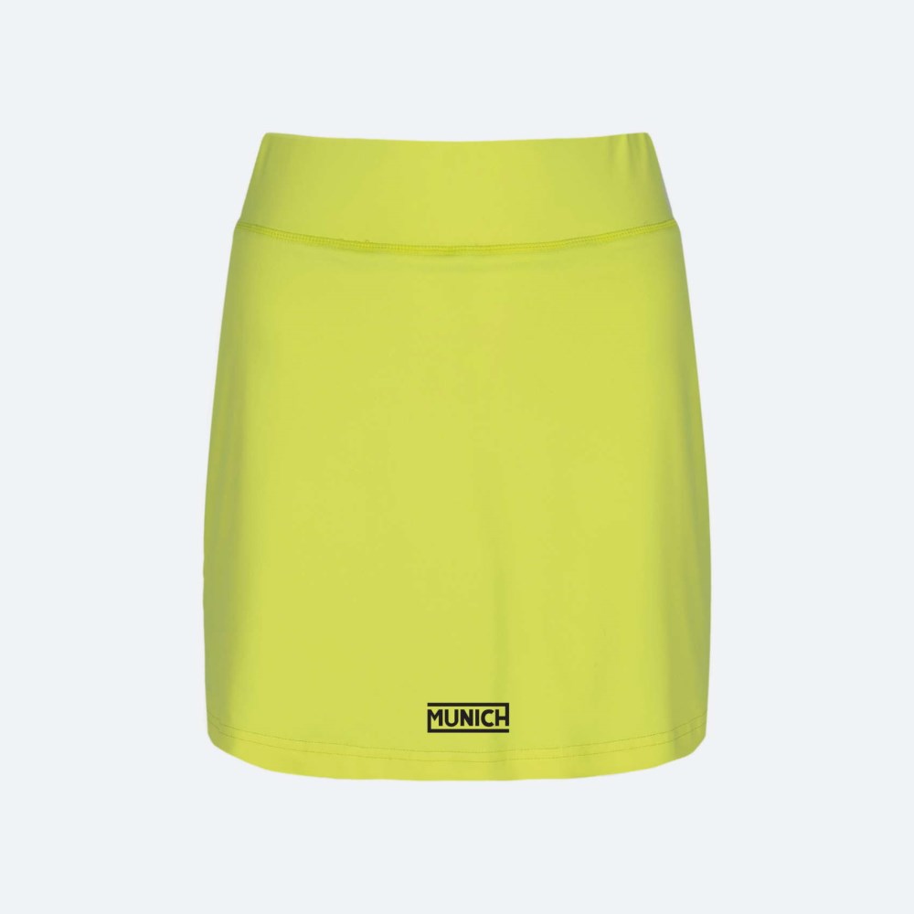 Falda MUNICH Winner de poliéster-elastano lima - AMARILLO